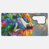 レインボー女神デジ絵画タルのオリジナルアート SAMSUNG GALAXYケース (裏面横)