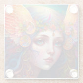 レインボー女神ファンタジーアートガラスコースター ガラスコースター (裏面)