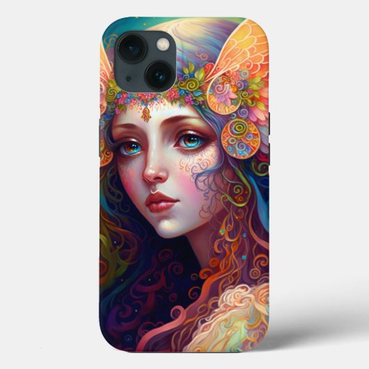 レインボー女神ファンタジーアートケースメイトiPhoneケース Case-Mate iPhoneケース (裏面)