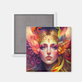 レインボー女神ファンタジーアート マグネット (正面/裏面)