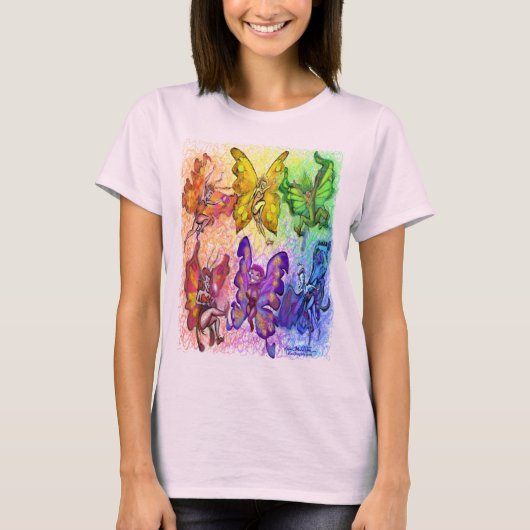 レインボー妖精の国Tシャツ Tシャツ (正面)