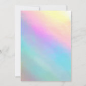 レインボー子供の誕生日パーティの招待状 招待状 (裏面)