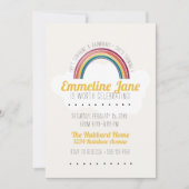 レインボー子供の誕生日パーティの招待状 招待状 (正面)