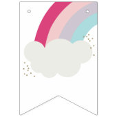 レインボー子供の誕生日パーティーバナー バンティングフラッグ (第1の旗)