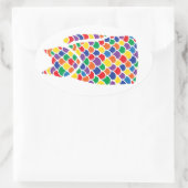 レインボー子猫シール 楕円形シール (バッグ)