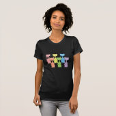 レインボー子猫トップ Tシャツ (正面フル)