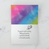 レインボー子猫ペットロス悔やみや弔慰 カード (内部)