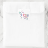 レインボー子猫 スクエアシール (バッグ)