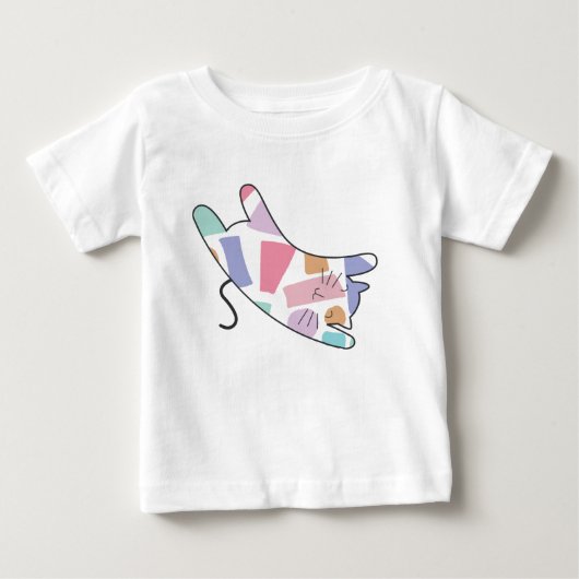 レインボー子猫 ベビーTシャツ (正面)