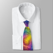 レインボー宇宙星雲抽象芸術コスモスターズ ネクタイ (タイ)