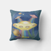 レインボー宇宙船 クッション (裏面)