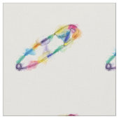 レインボー安全ピン織物 ファブリック (クローズアップ)