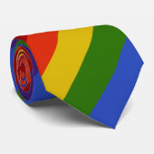 レインボー対角ストライプネックタイ ネクタイ (ロール)