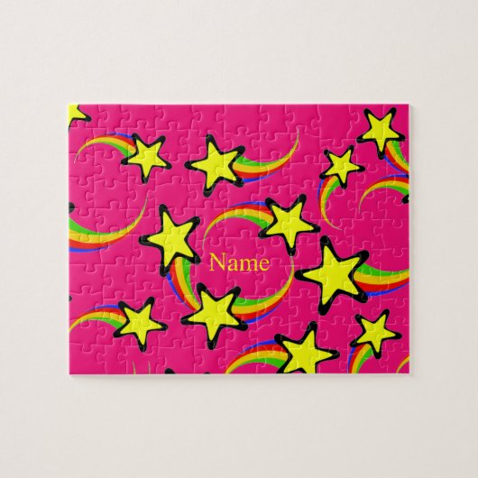 レインボー射撃、 発砲スターズサンダー_コーブ ジグソーパズル (横)