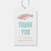 レインボー射撃、 発砲スター誕生日サンキューパーティー ギフトタグ (正面)