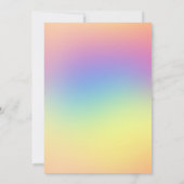 レインボー層金ゴールドすべての行事誕生日 招待状 (裏面)