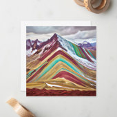 レインボー山脈(別名モンタナス・デ・S) ノートカード (正面/裏面インサイチュ)