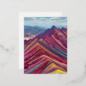 レインボー山脈（別名モンタナス・デ・S） 箔シーズンポストカード (正面/裏面)