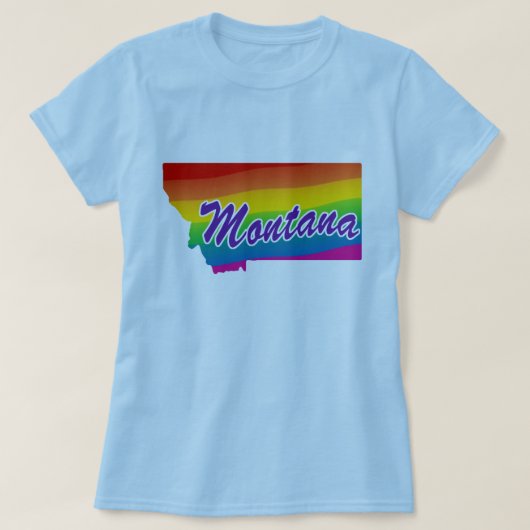 レインボー州オブモンタナ Tシャツ (デザイン正面)