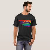 レインボー州輪郭オクラホマ Tシャツ (正面フル)