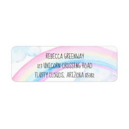 レインボー差出人住所ラベル ラベル