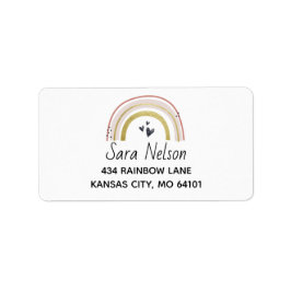 レインボー差出人住所ラベル ラベル