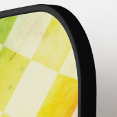 レインボー市松模様に ピックルボールラケット (左詳細)