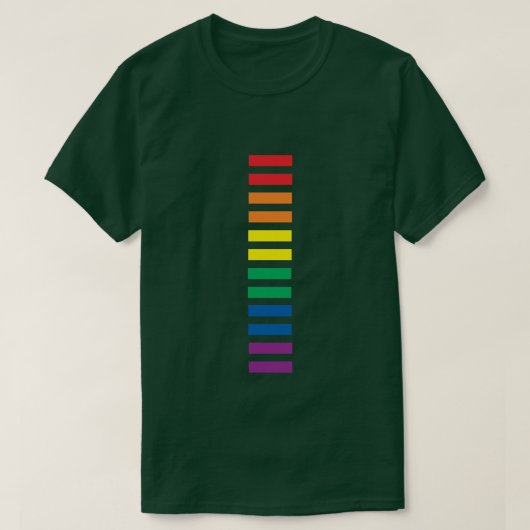 レインボー平等サインLGBTQIゲイレズビアンプライド Tシャツ (デザイン正面)