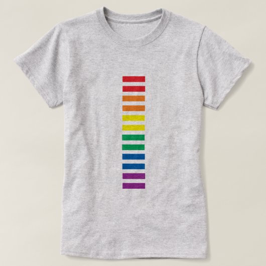 レインボー平等サインLGBTQIゲイレズビアンプライド Tシャツ (デザイン正面)