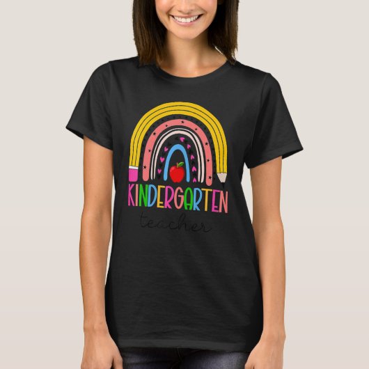 レインボー幼稚園先生ハッピーファースト・デイOf Sc Tシャツ (正面)