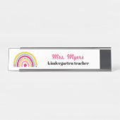 レインボー幼稚園先生 デスクネームプレート (正面)