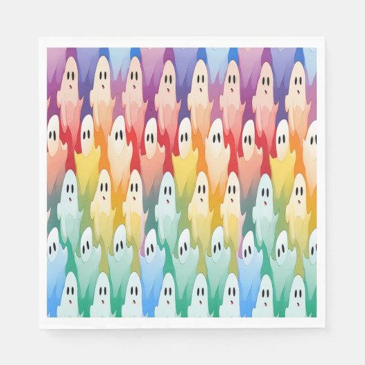 レインボー幽霊 スタンダードランチョンナプキン (正面)