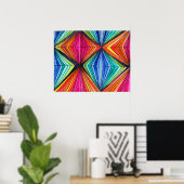 レインボー幾何学光学アートポスター ポスター (ホームオフィス)