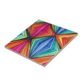 レインボー幾何学光学アート タイル (側面)