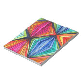 レインボー幾何学光学アート ノートパッド (回転)