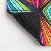 レインボー幾何学光学アート マウスパッド (コーナー)