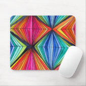 レインボー幾何学光学アート マウスパッド (マウス)