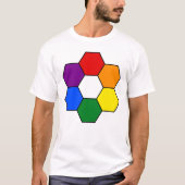 レインボー幾何学的ロムバス Tシャツ (正面)