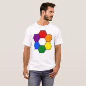 レインボー幾何学的ロムバス Tシャツ (正面フル)