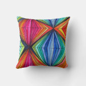 レインボー幾何学芸術枕 クッション (裏面)