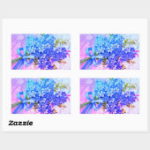 レインボー忘れメ・ノッツの花 長方形シール (シート)