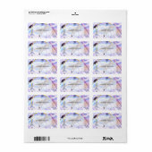 レインボー恐竜ユニコーン ラベル (フルシート)