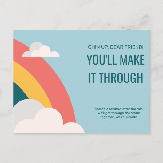 レインボー悔やみや弔慰 ポストカード (正面)