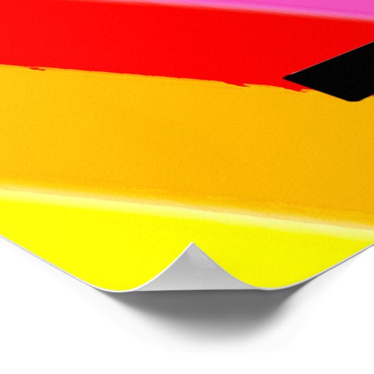 レインボー感動的かわいらしギムナスト引用文 ポスター (角)