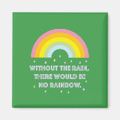 レインボー感動的とやる気を起こさせる引用文 マグネット (正面)