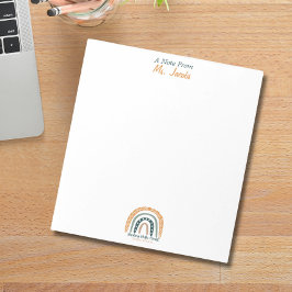 レインボー感動的先生メモ帳 ノートパッド