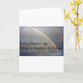 レインボー感動的引用文 カード (黄色い花)