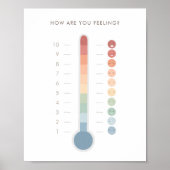 レインボー感覚感情スケールクラスルームの装飾 ポスター (正面)