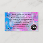 レインボー感謝していホログラフィーあなたの名刺 名刺 (裏面)