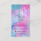 レインボー感謝していホログラフィーあなたの名刺 名刺 (正面)